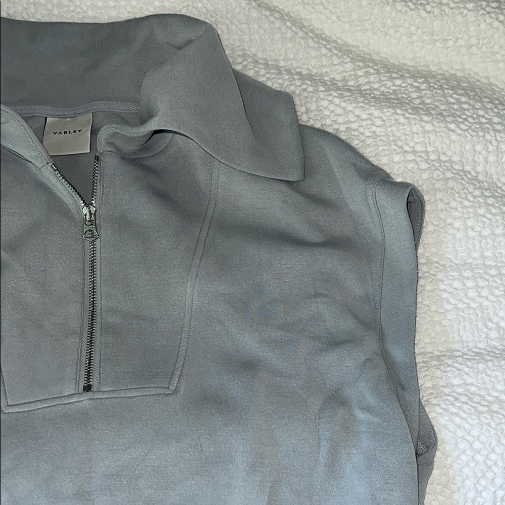 Varley Light Blue Short Sleeve Zip Polo and Shorts Set - Picture 11 of 14